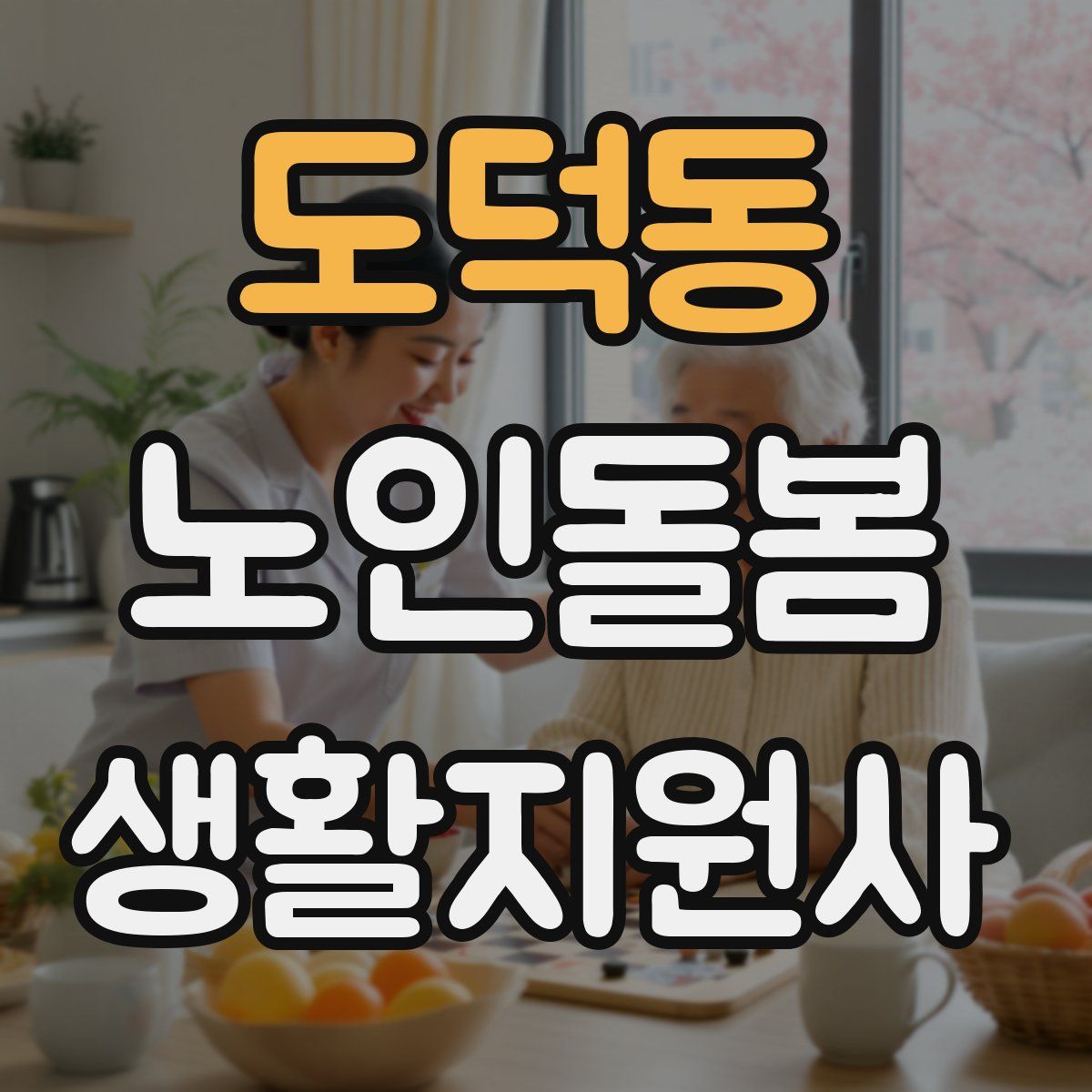 도덕동 노인돌봄생활지원사 자격증