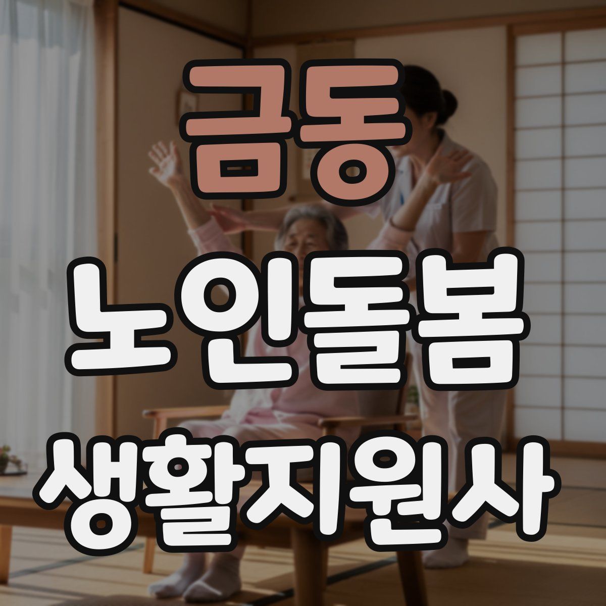 금동 노인돌봄생활지원사 자격증