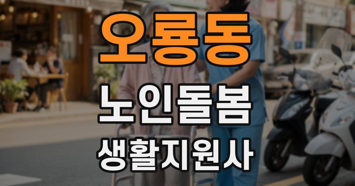 오룡동 노인돌봄생활지원사 자격증