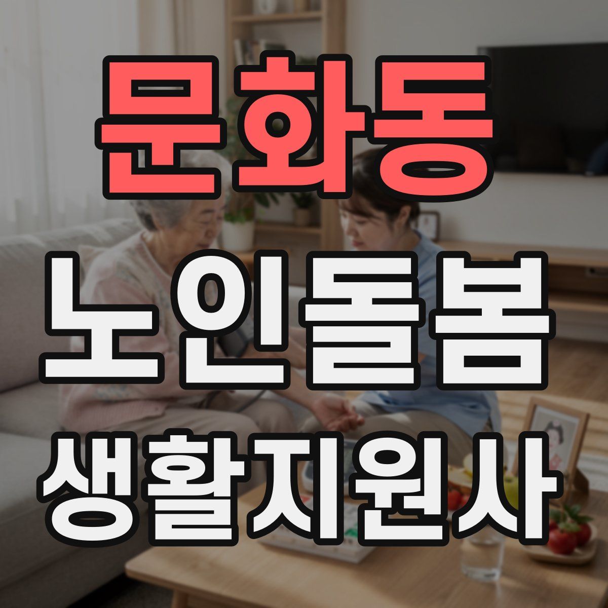 문화동 노인돌봄생활지원사 자격증