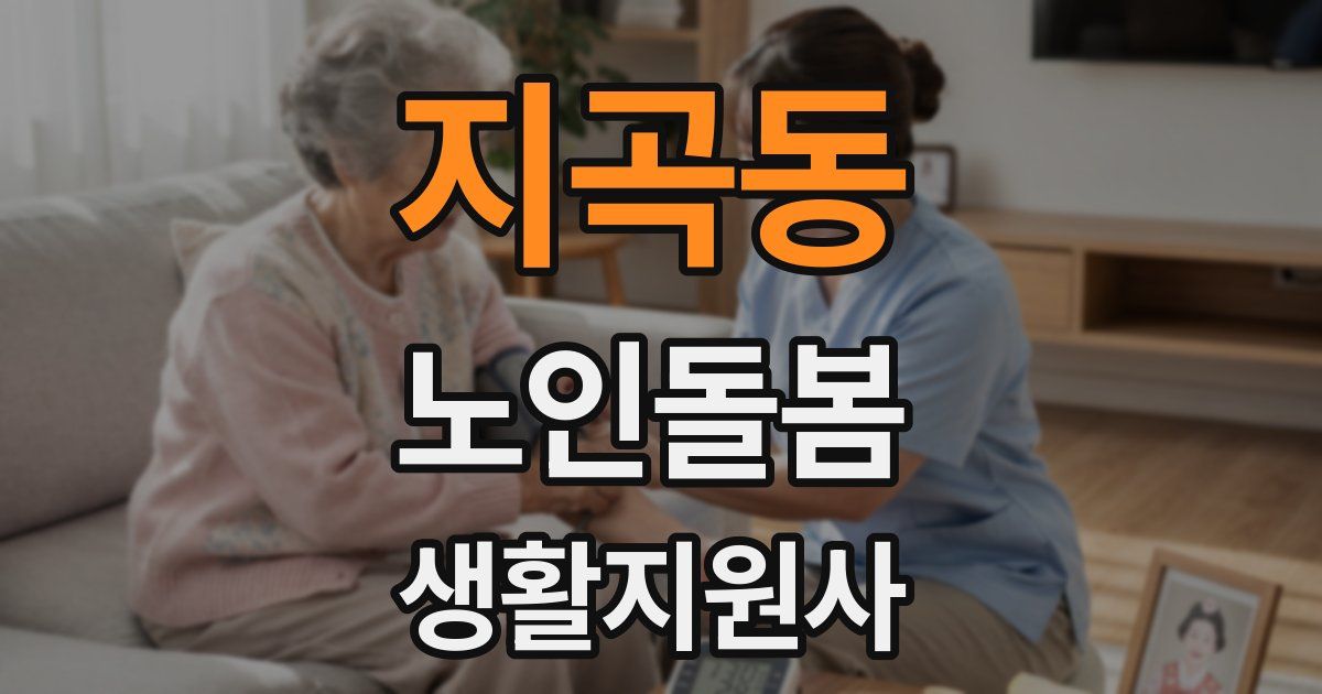 지곡동 노인돌봄생활지원사 자격증