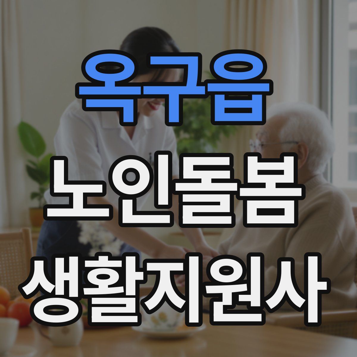 옥구읍 노인돌봄생활지원사 자격증