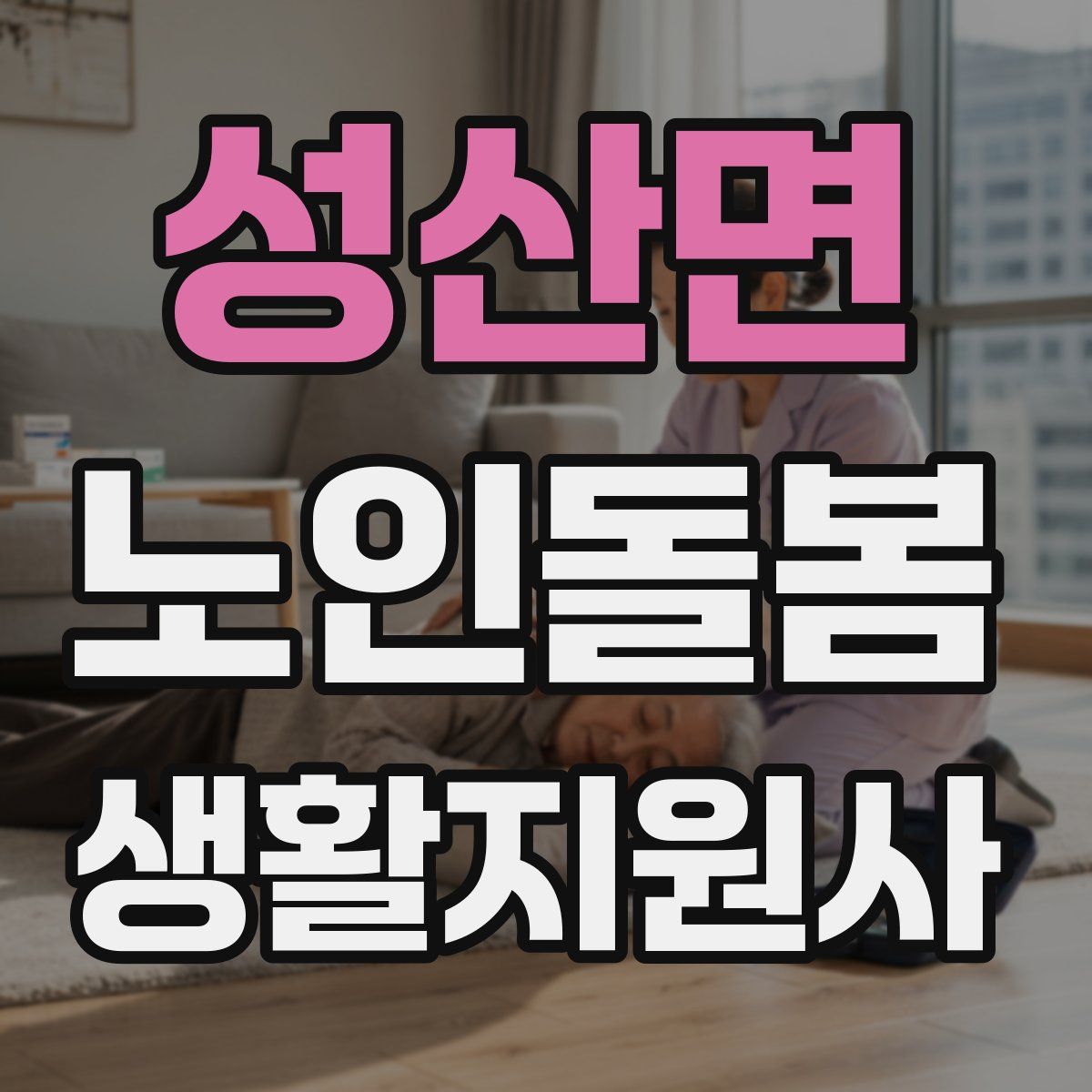 성산면 노인돌봄생활지원사 자격증
