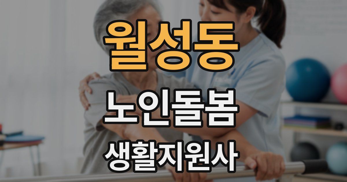월성동 노인돌봄생활지원사 자격증