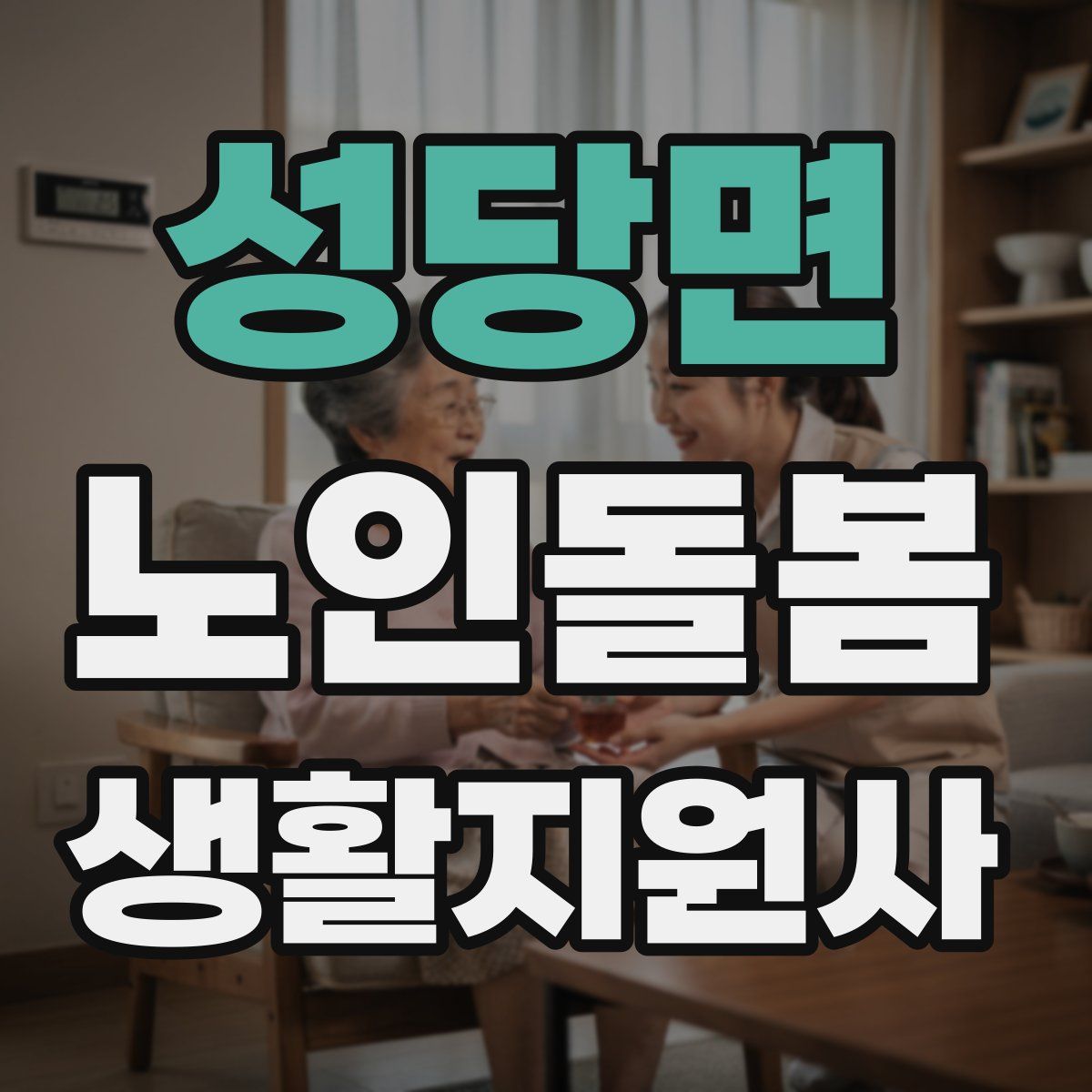 성당면 노인돌봄생활지원사 자격증