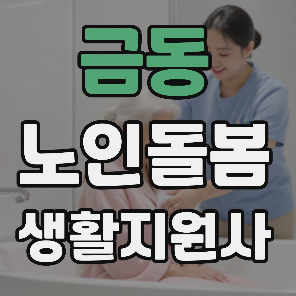 금동 노인돌봄생활지원사 자격증