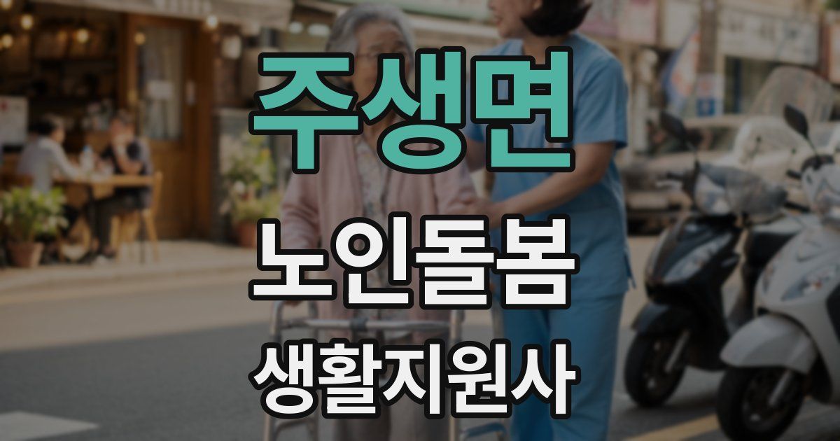 주생면 노인돌봄생활지원사 자격증