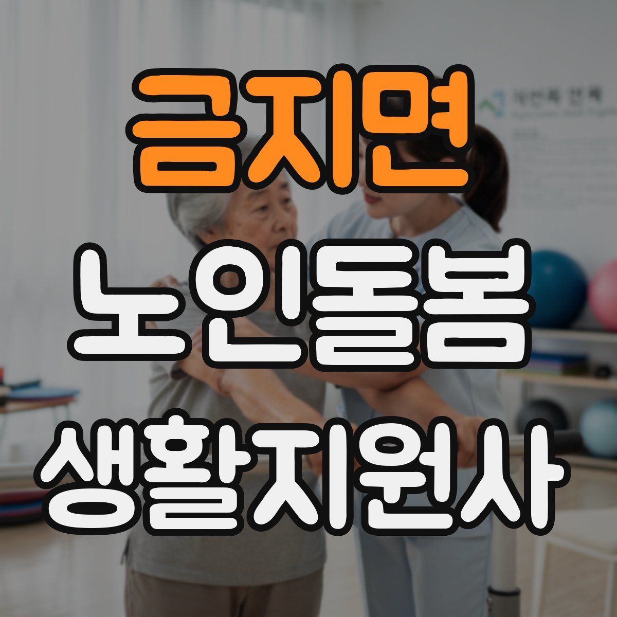 금지면 노인돌봄생활지원사 자격증