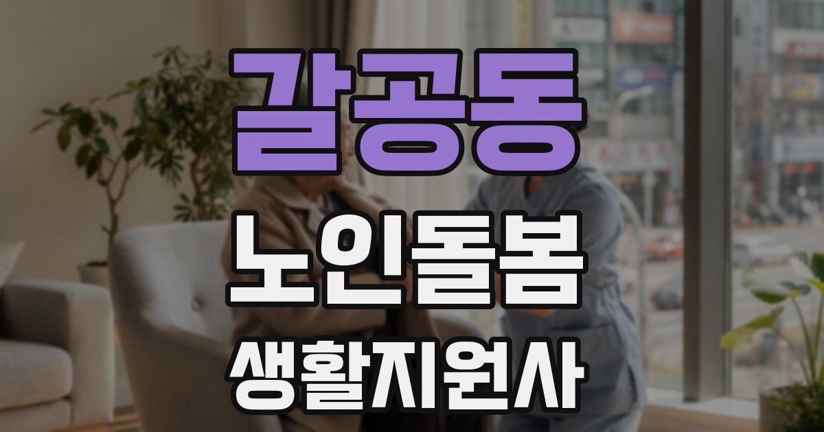 갈공동 노인돌봄생활지원사 자격증