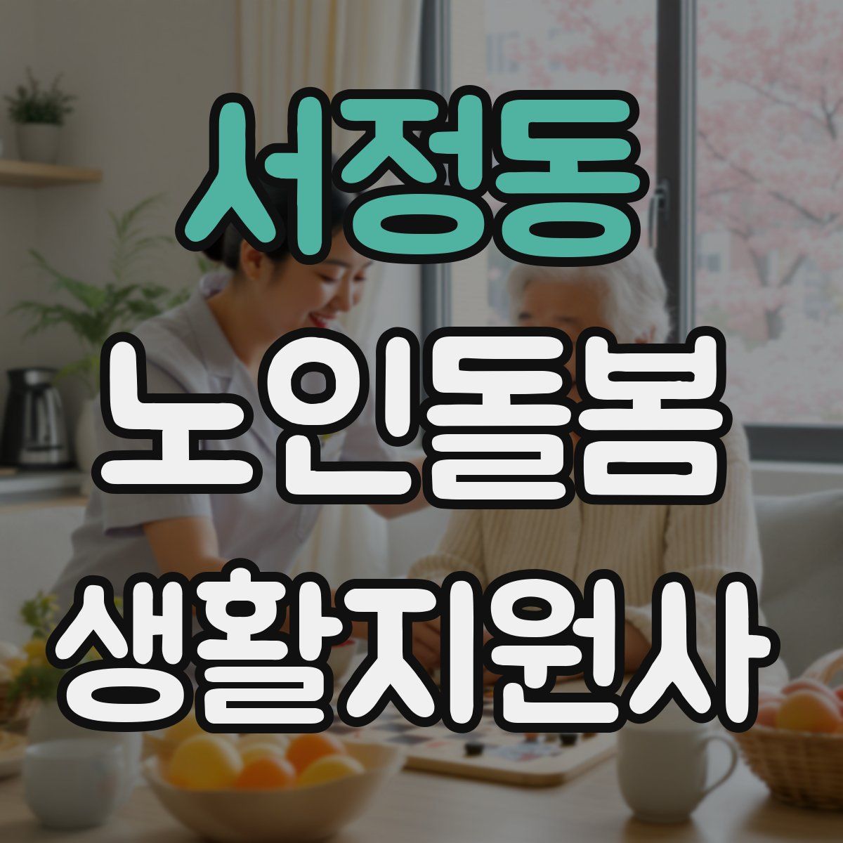 서정동 노인돌봄생활지원사 자격증