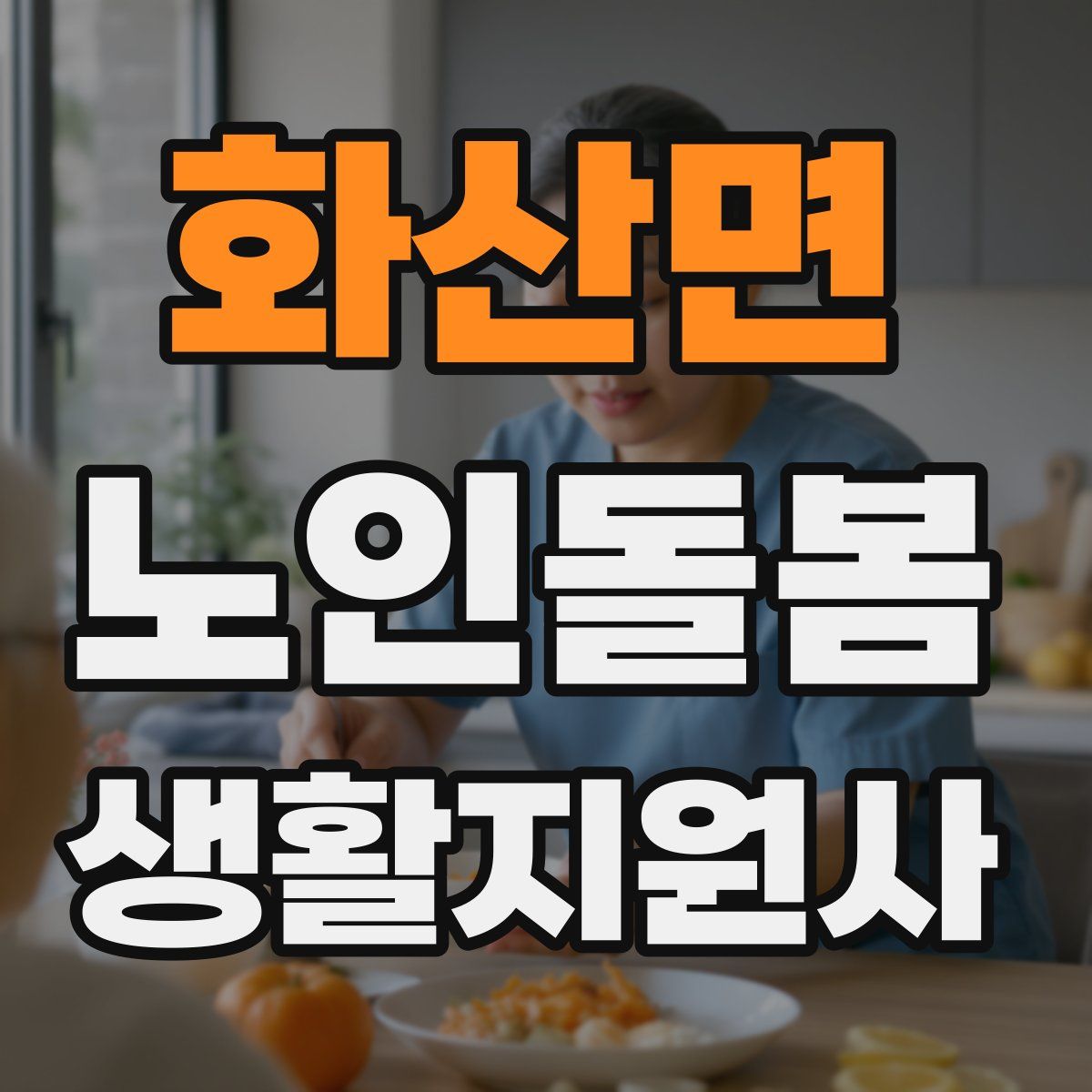화산면 노인돌봄생활지원사 자격증
