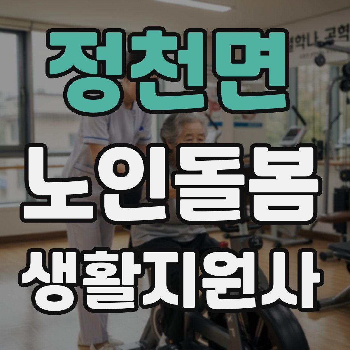 정천면 노인돌봄생활지원사 자격증