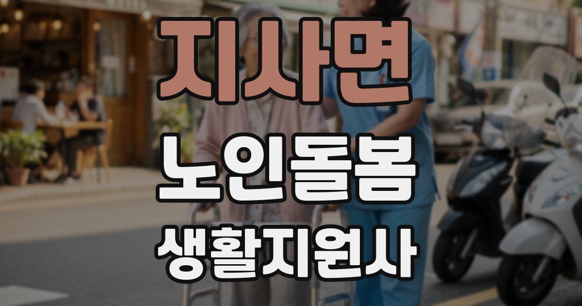 지사면 노인돌봄생활지원사 자격증