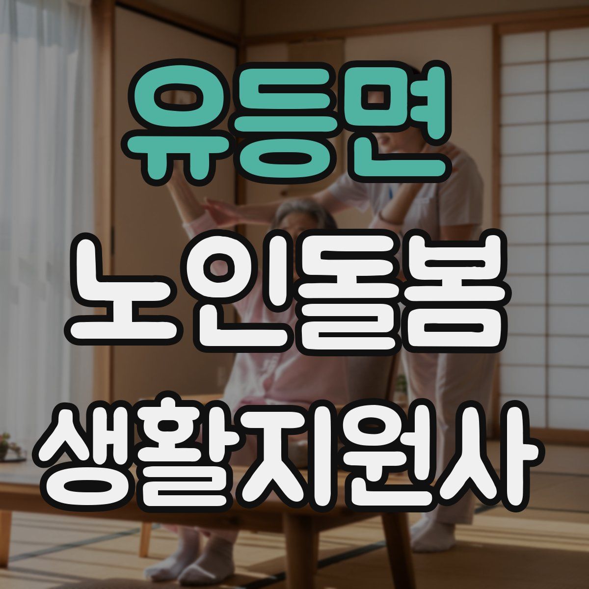 유등면 노인돌봄생활지원사 자격증