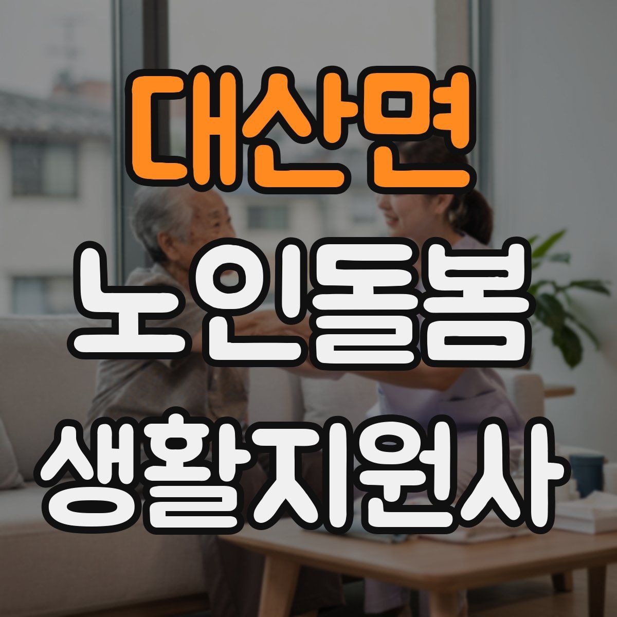 대산면 노인돌봄생활지원사 자격증