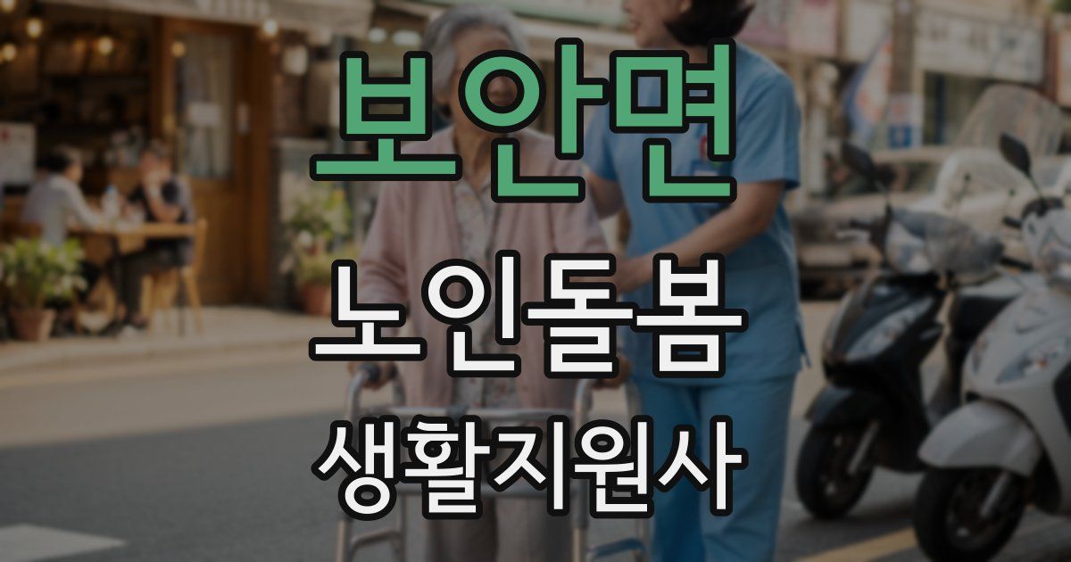 보안면 노인돌봄생활지원사 자격증
