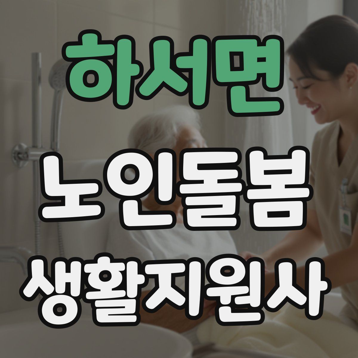 하서면 노인돌봄생활지원사 자격증