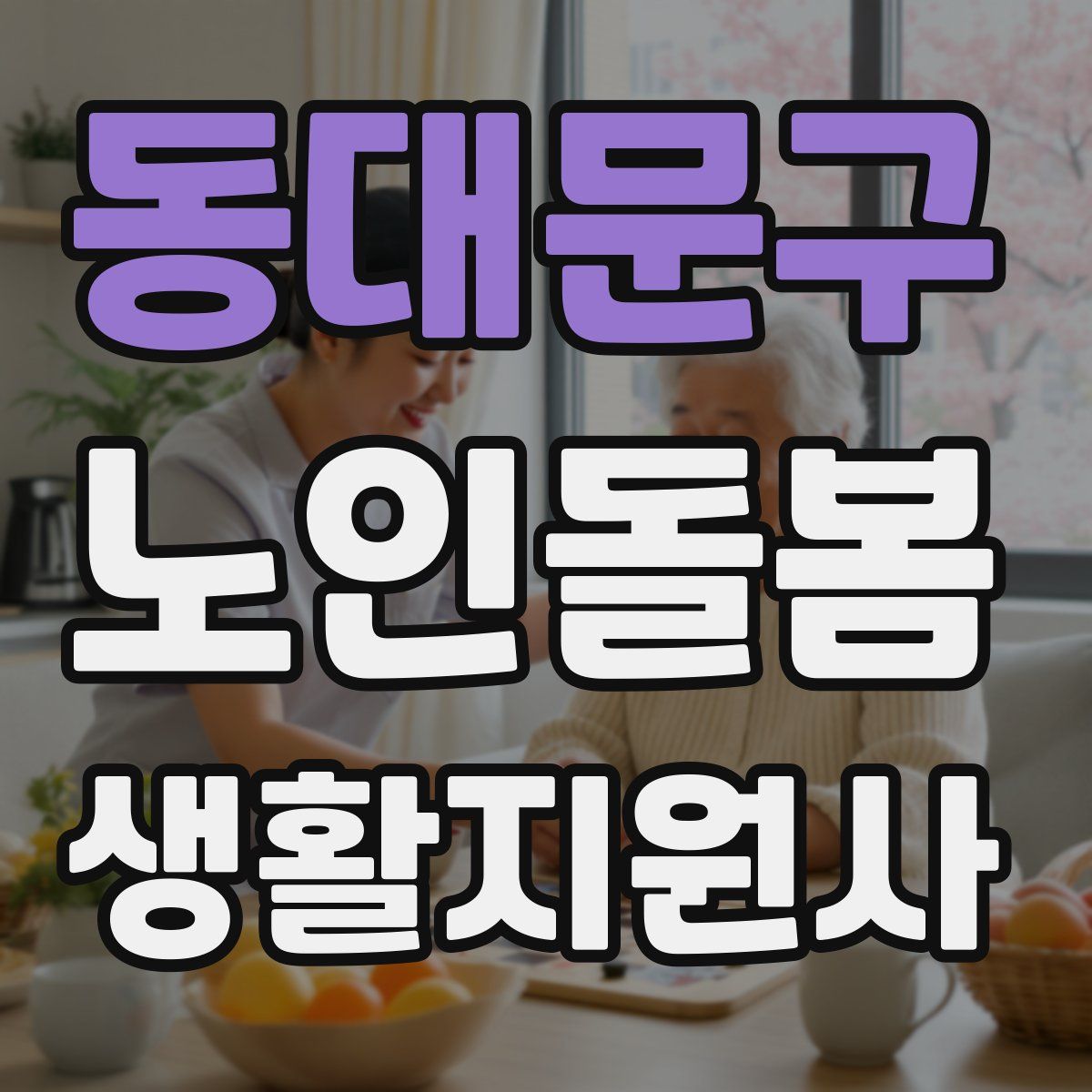 동대문구 노인돌봄생활지원사 자격증
