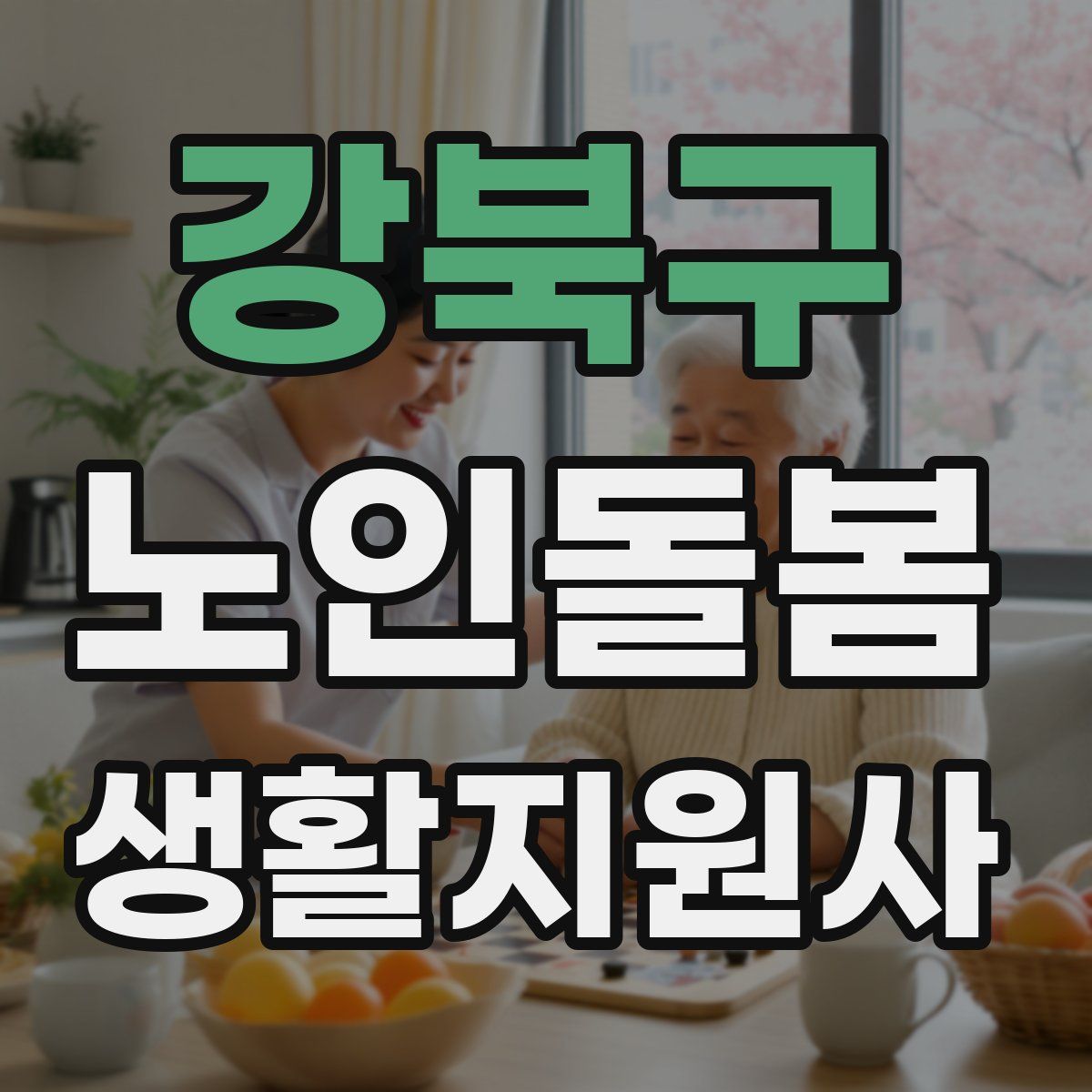 강북구 노인돌봄생활지원사 자격증
