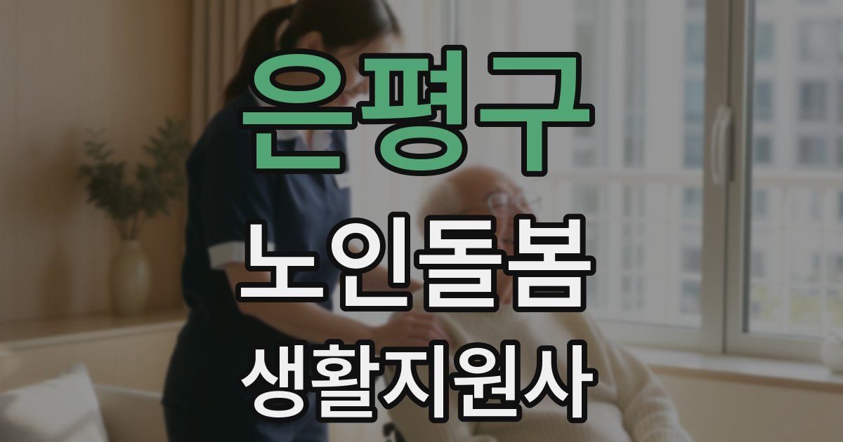 은평구 노인돌봄생활지원사 자격증