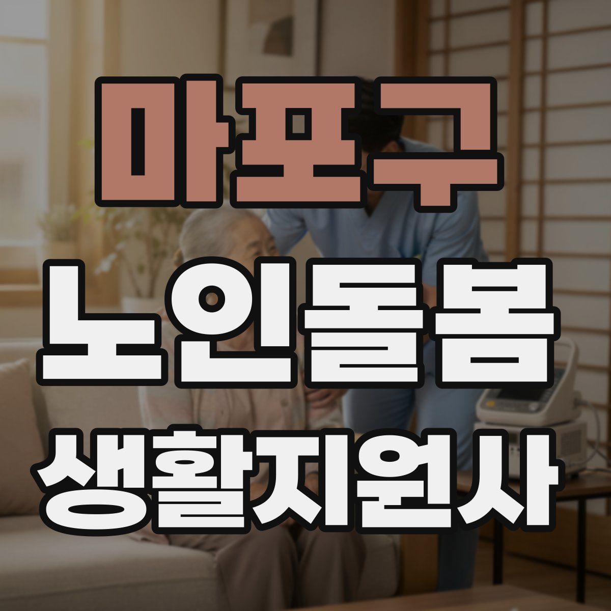 마포구 노인돌봄생활지원사 자격증