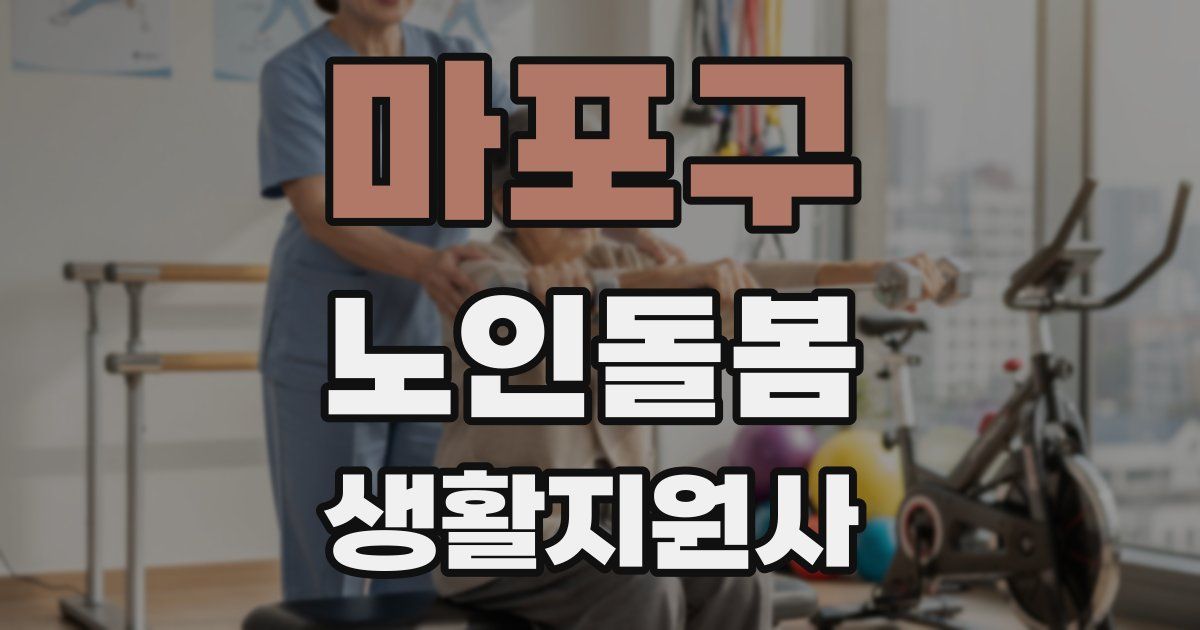 마포구 노인돌봄생활지원사 자격증