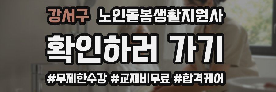 강서구 노인돌봄생활지원사 자격증
