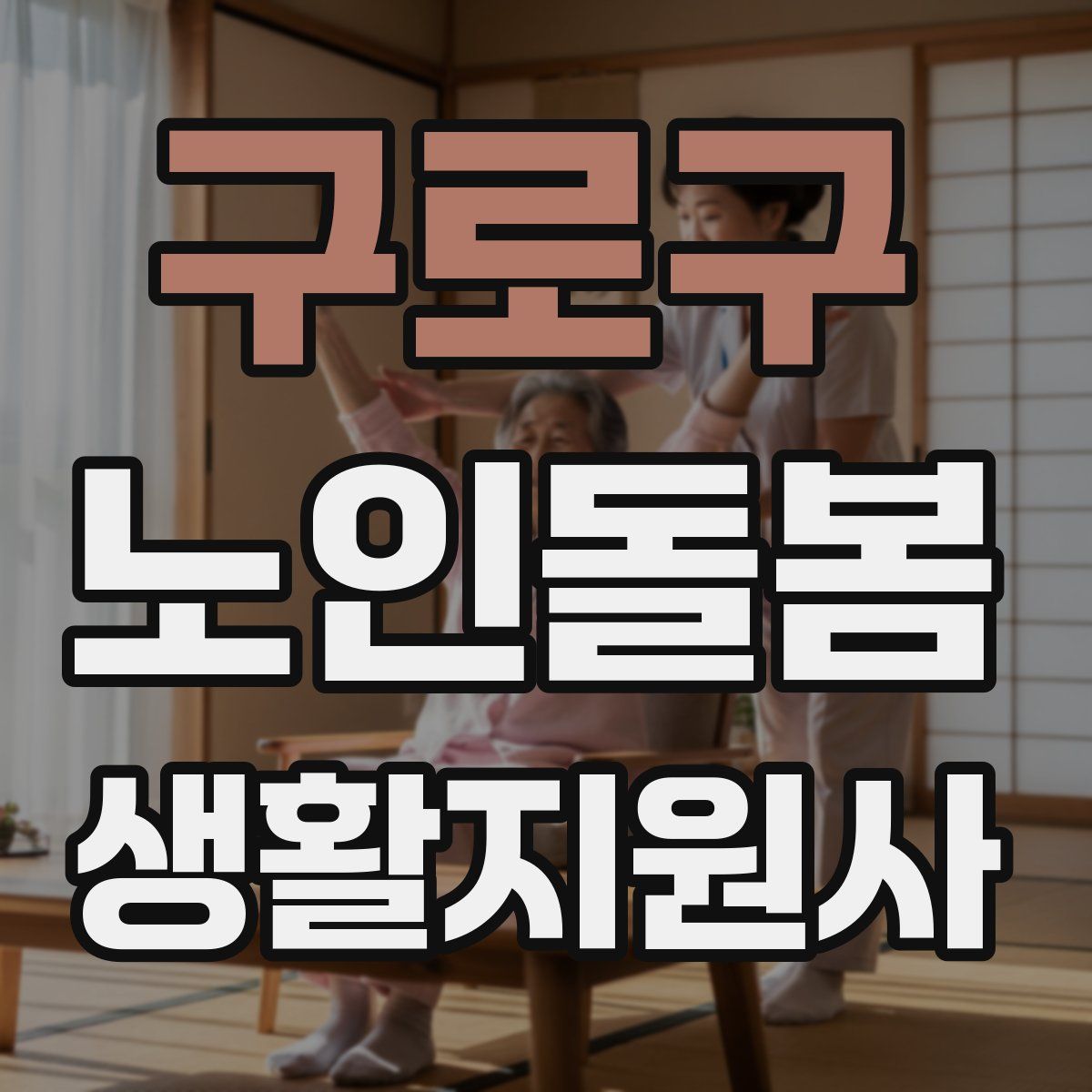 구로구 노인돌봄생활지원사 자격증
