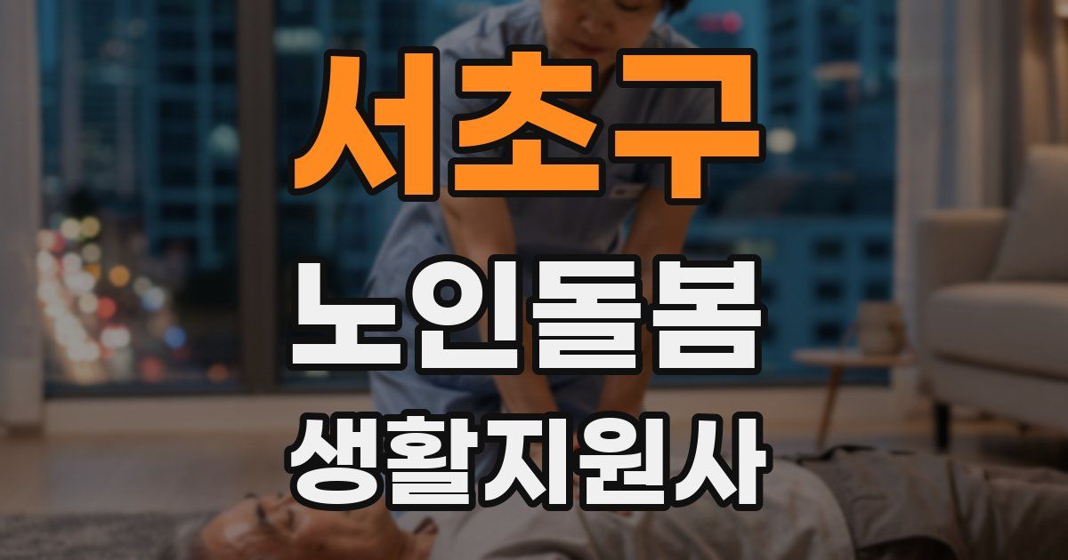 서초구 노인돌봄생활지원사 자격증