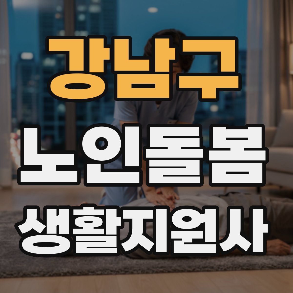 강남구 노인돌봄생활지원사 자격증