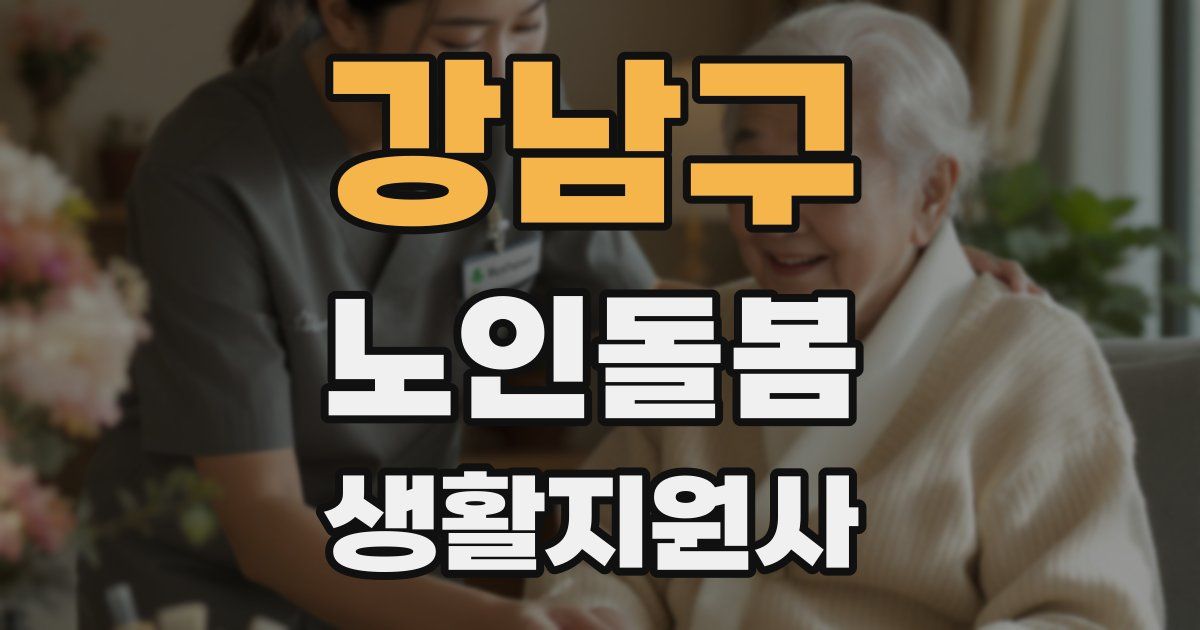 강남구 노인돌봄생활지원사 자격증