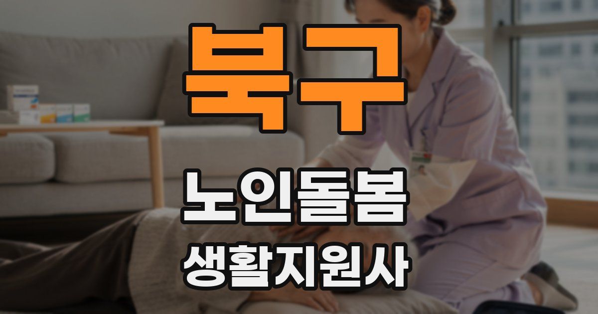 북구 노인돌봄생활지원사 자격증