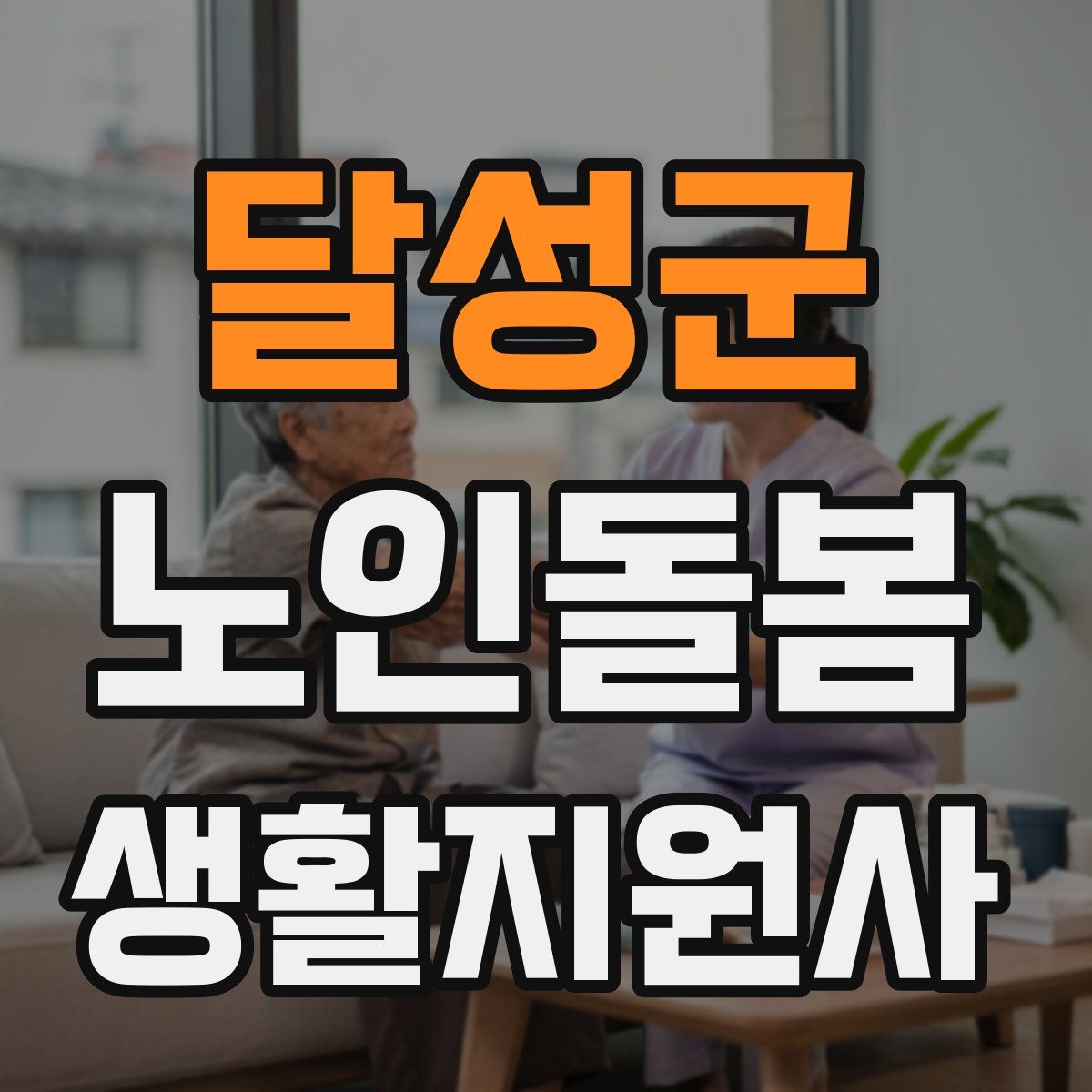 달성군 노인돌봄생활지원사 자격증