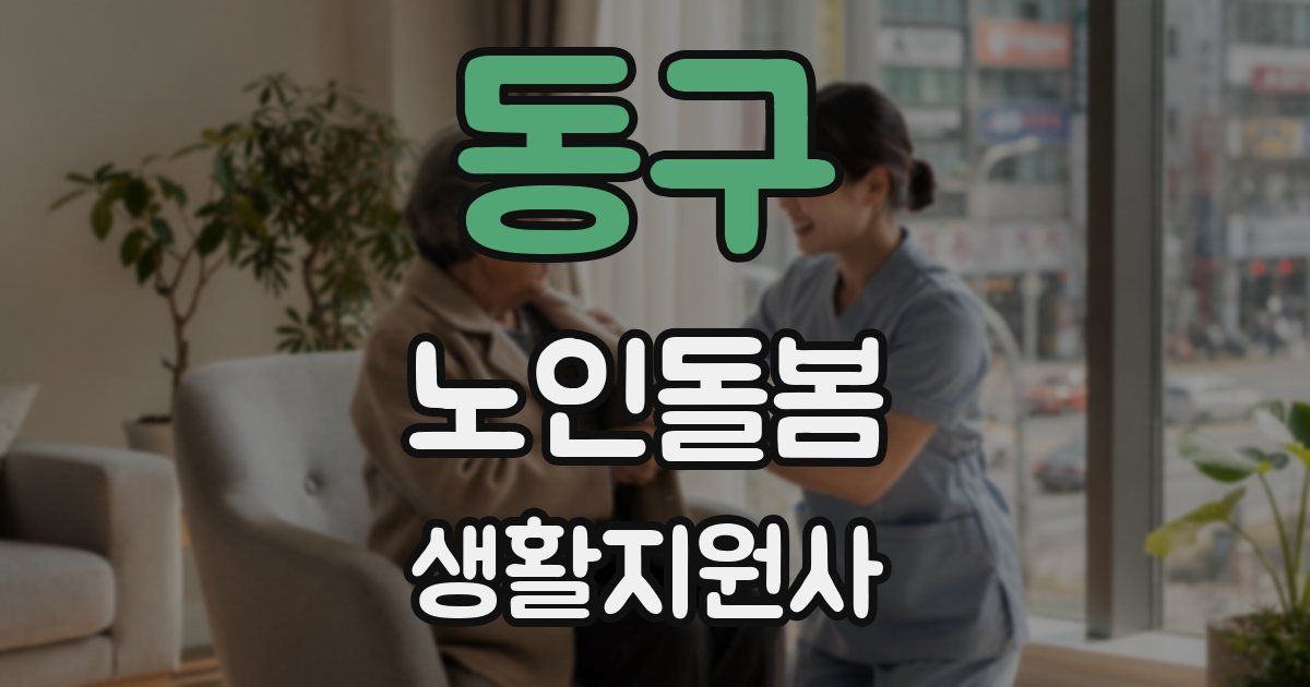 동구 노인돌봄생활지원사 자격증