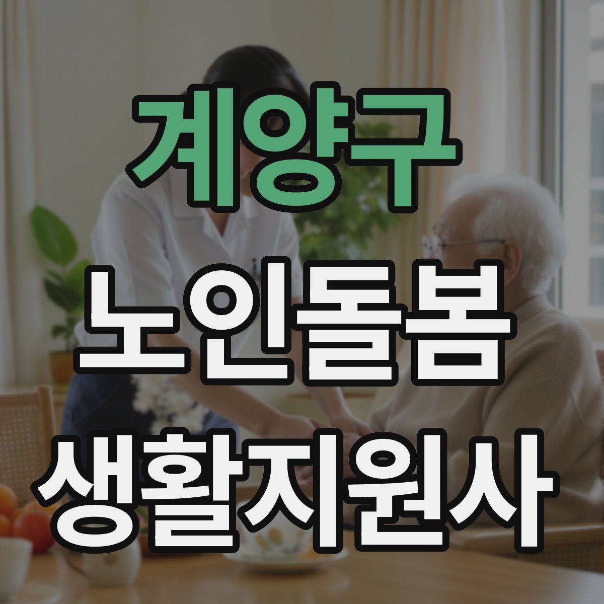 계양구 노인돌봄생활지원사 자격증