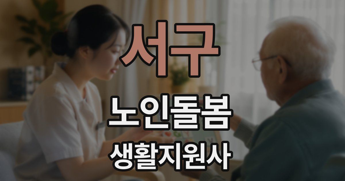 서구 노인돌봄생활지원사 자격증