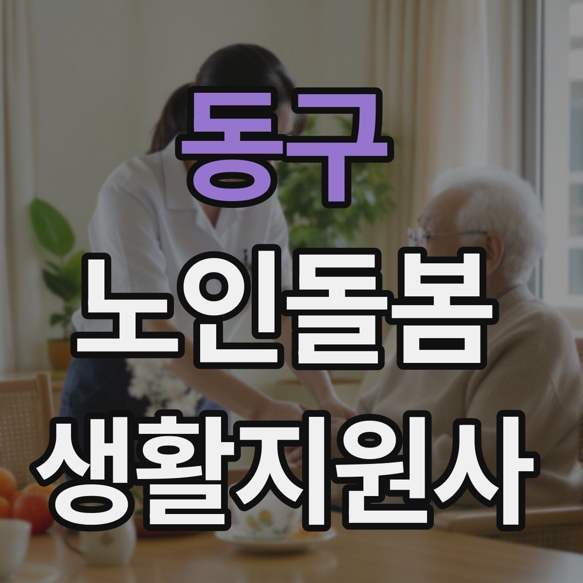 동구 노인돌봄생활지원사 자격증