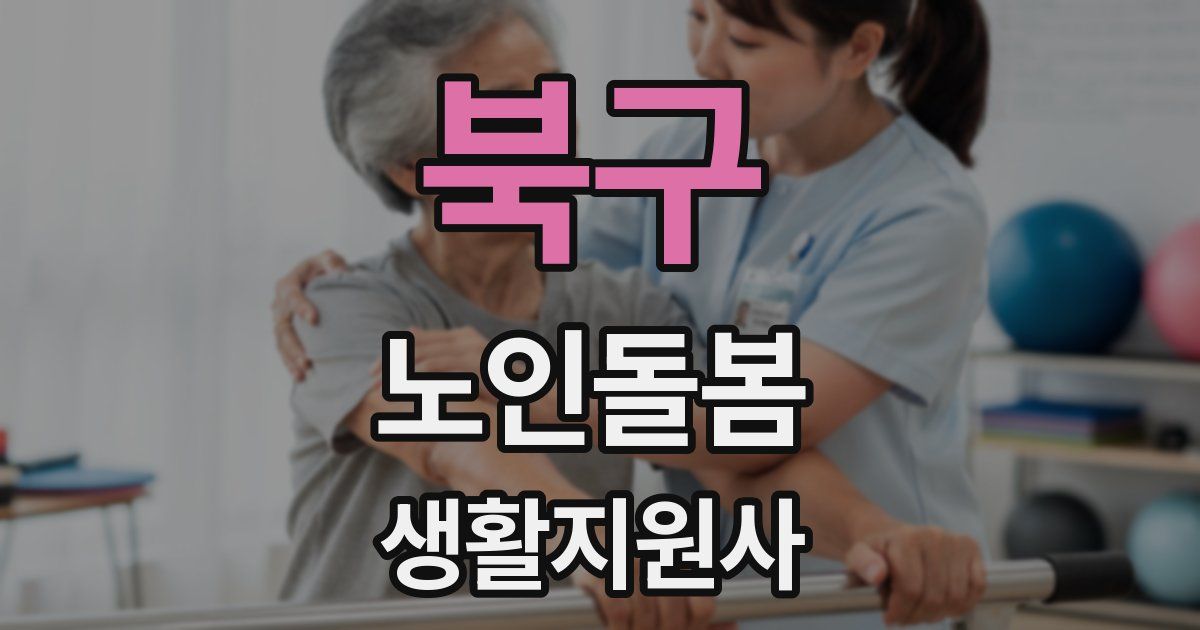 북구 노인돌봄생활지원사 자격증