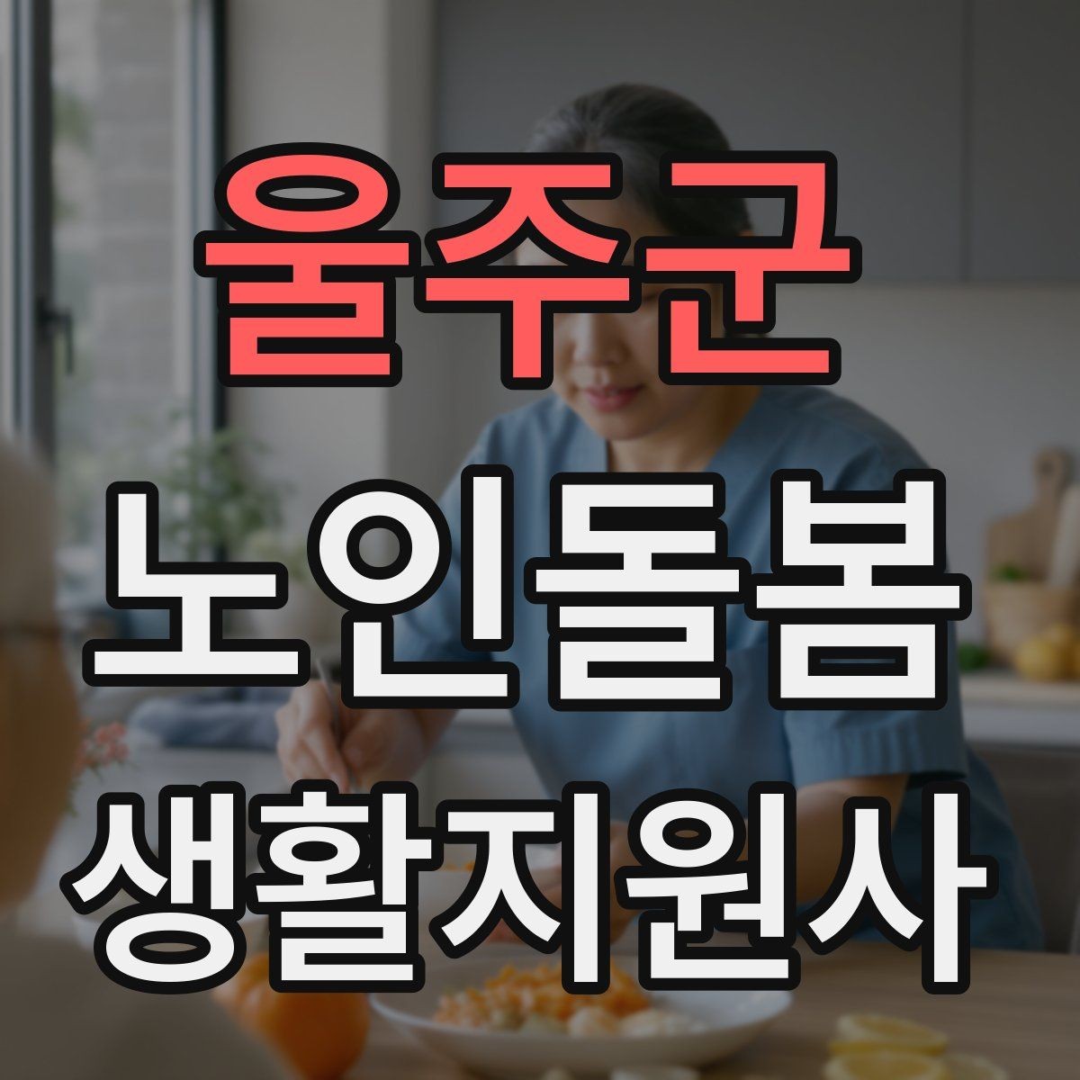 울주군 노인돌봄생활지원사 자격증 집안 정리 지원을 효율적으로 하는 순서