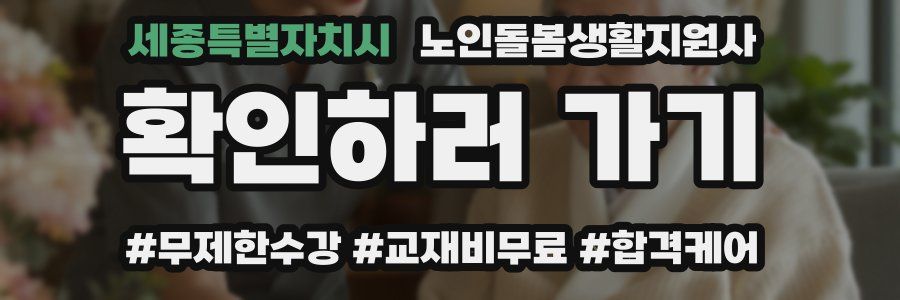 세종특별자치시 노인돌봄생활지원사 자격증