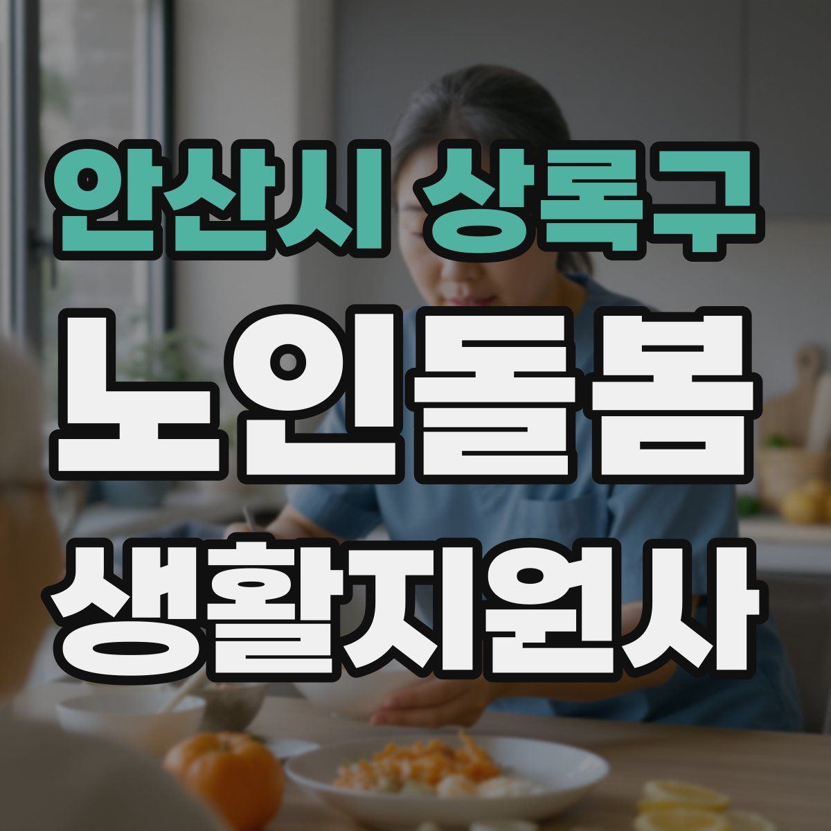 안산시 상록구 노인돌봄생활지원사 자격증