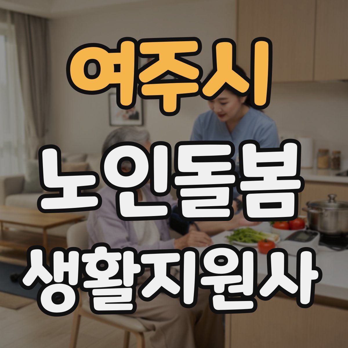 여주시 노인돌봄생활지원사 자격증