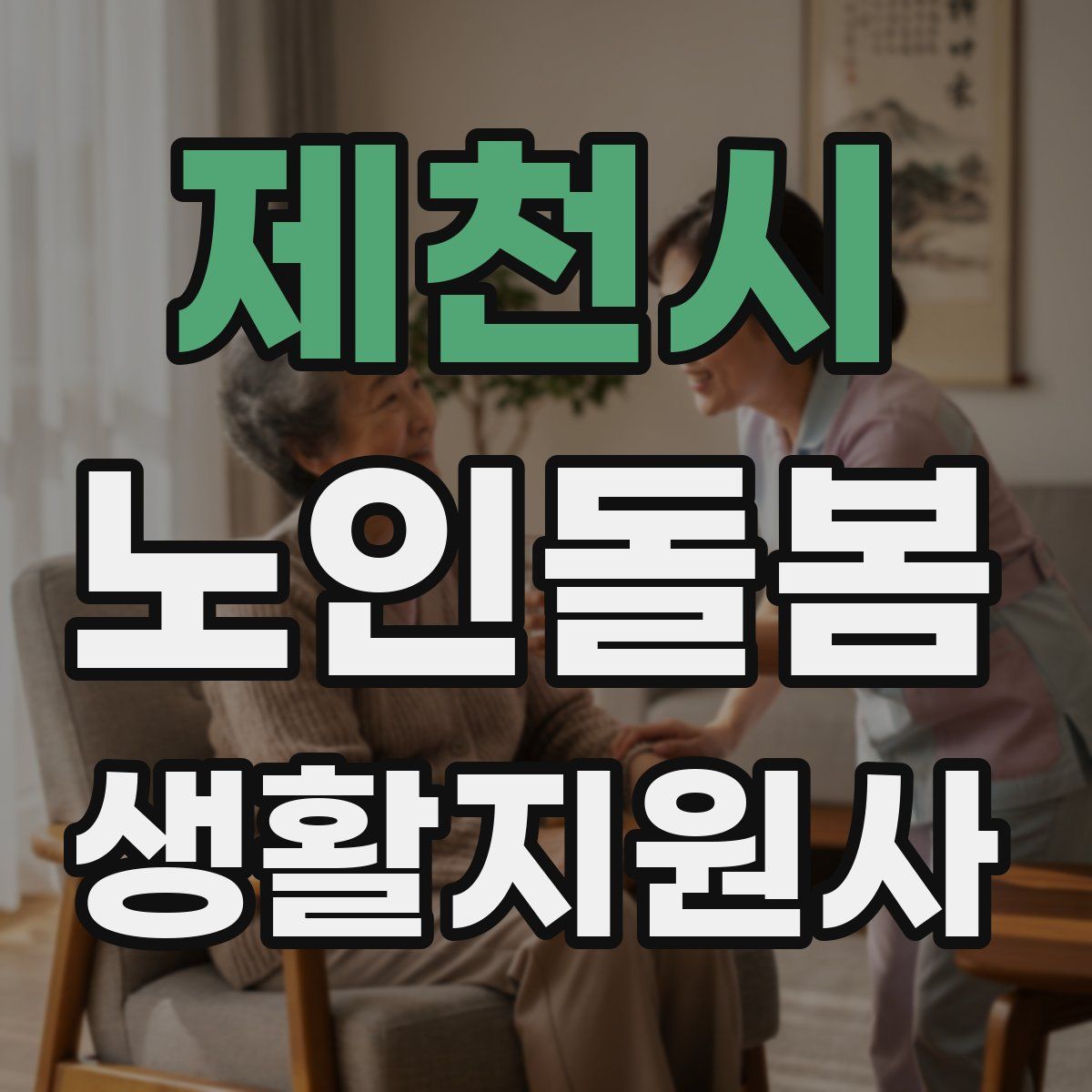 제천시 노인돌봄생활지원사 자격증