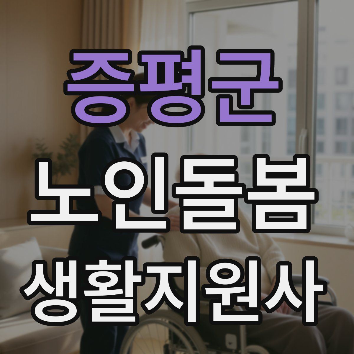 증평군 노인돌봄생활지원사 자격증