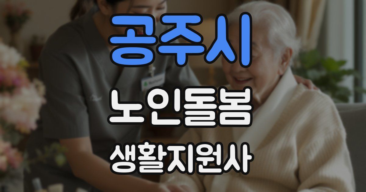 공주시 노인돌봄생활지원사 자격증
