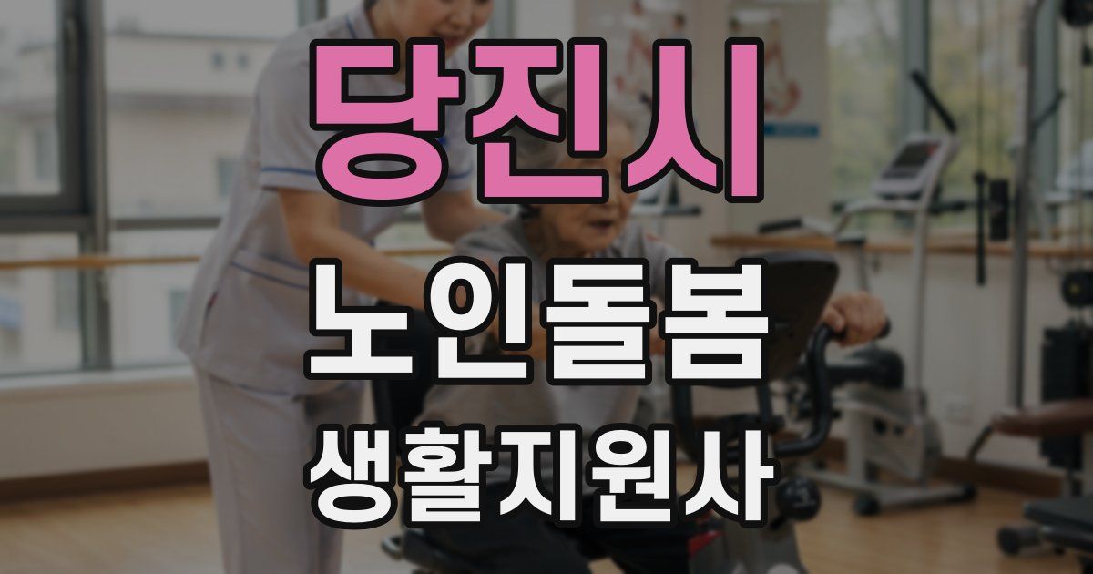 당진시 노인돌봄생활지원사 자격증