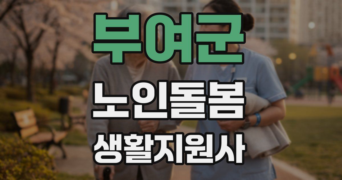 부여군 노인돌봄생활지원사 자격증