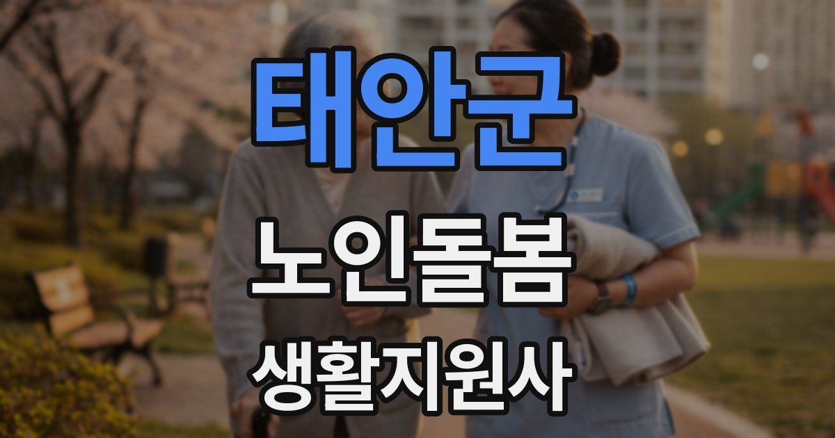 태안군 노인돌봄생활지원사 자격증