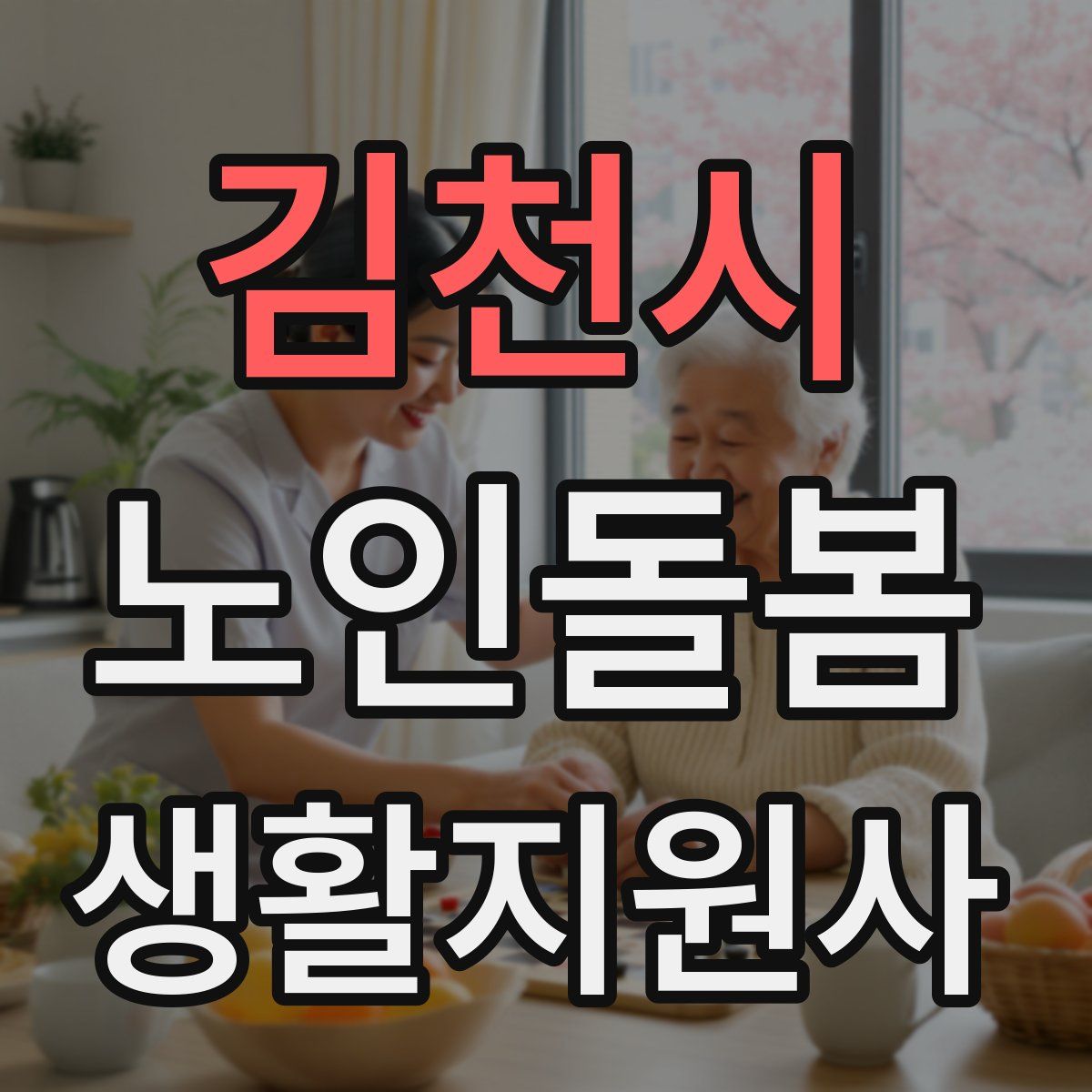 김천시 노인돌봄생활지원사 자격증