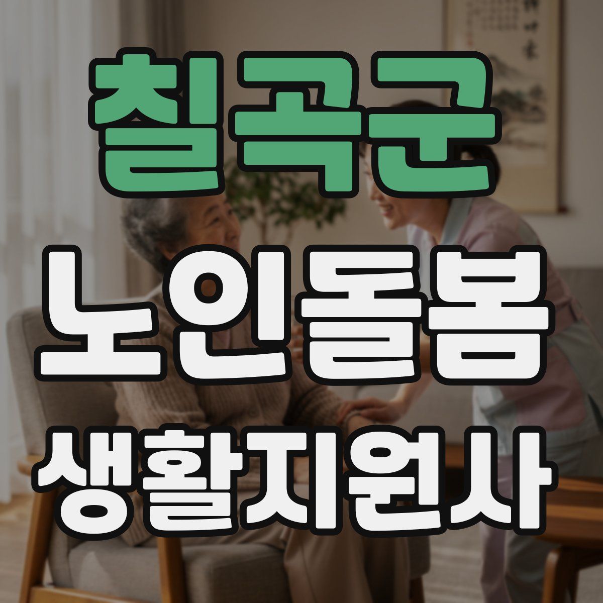 칠곡군 노인돌봄생활지원사 자격증